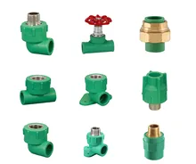 Factory DIN Standard Hot Water Plastic PPR pipes and fittings with thread