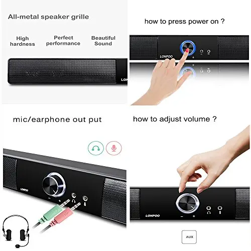 Best 500mm Small Wireless Soundbar with RGB LED Lighting Stock Speaker for TV Computer Mobile Phone