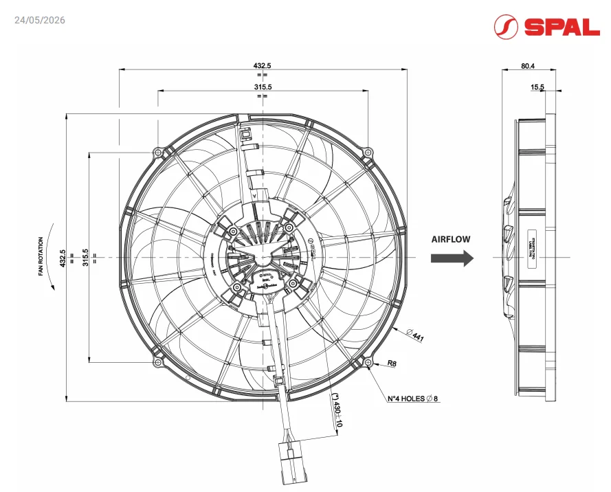 Brushless Axial Fan, 12V, 413W - detail 14