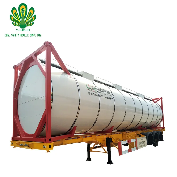 40000 liters fuel oil tanker bitumen tank iso tank container