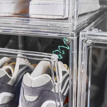 Hot Selling Cheap  Acrylic Clear Shoe Box Shoe Boxes Transparent Tennis Clear Acrylic Clear Shoe Boxes