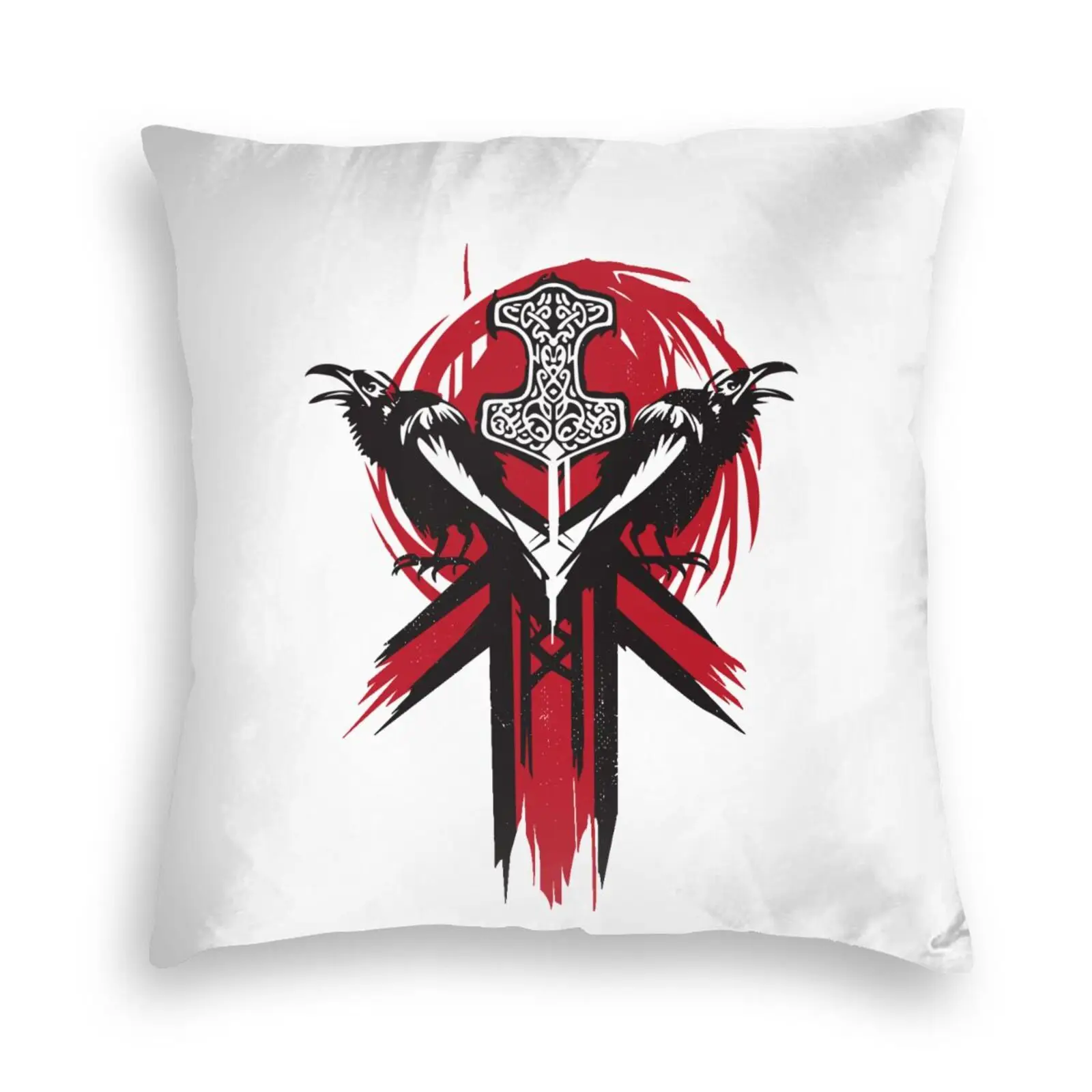 vikings emblem logo for honor and glory throw pillows covers