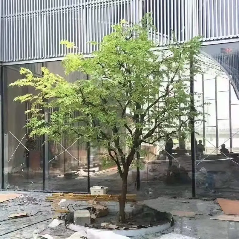 Look Nature Custom Fake Green Maple Tree Large Artificial Trees for Outdoor and Indoor Restaurant Home Decoration