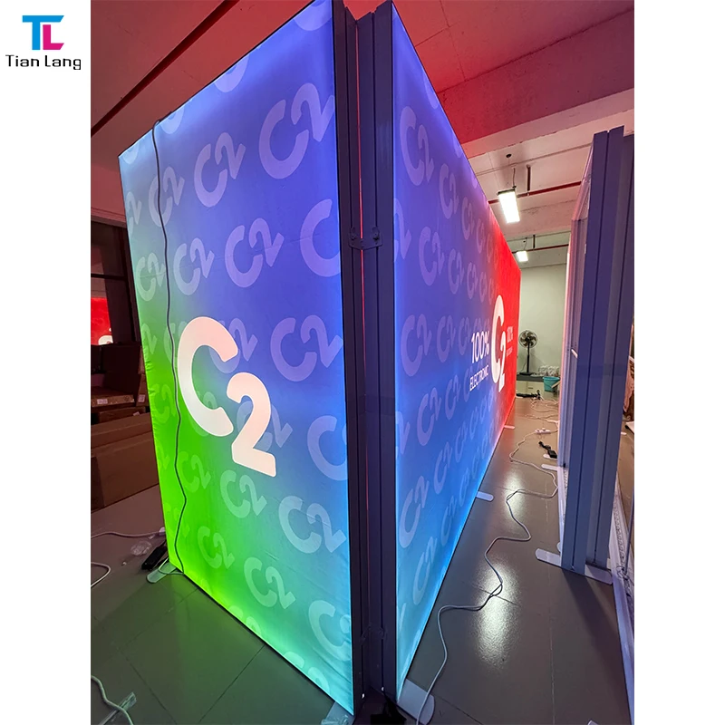 תערוכה מסחר 2022 טבעת מודולרית לשימוש חוזר מוצבים בתהבת איכות גבוהה תערוכת קanton עיצוב הופעות פנים בגדים מסחר מוצב