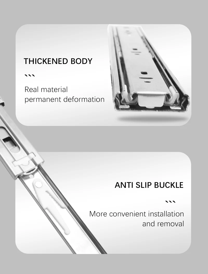 Furniture Hardware Telescopic Channel Kitchen Full Extension 3