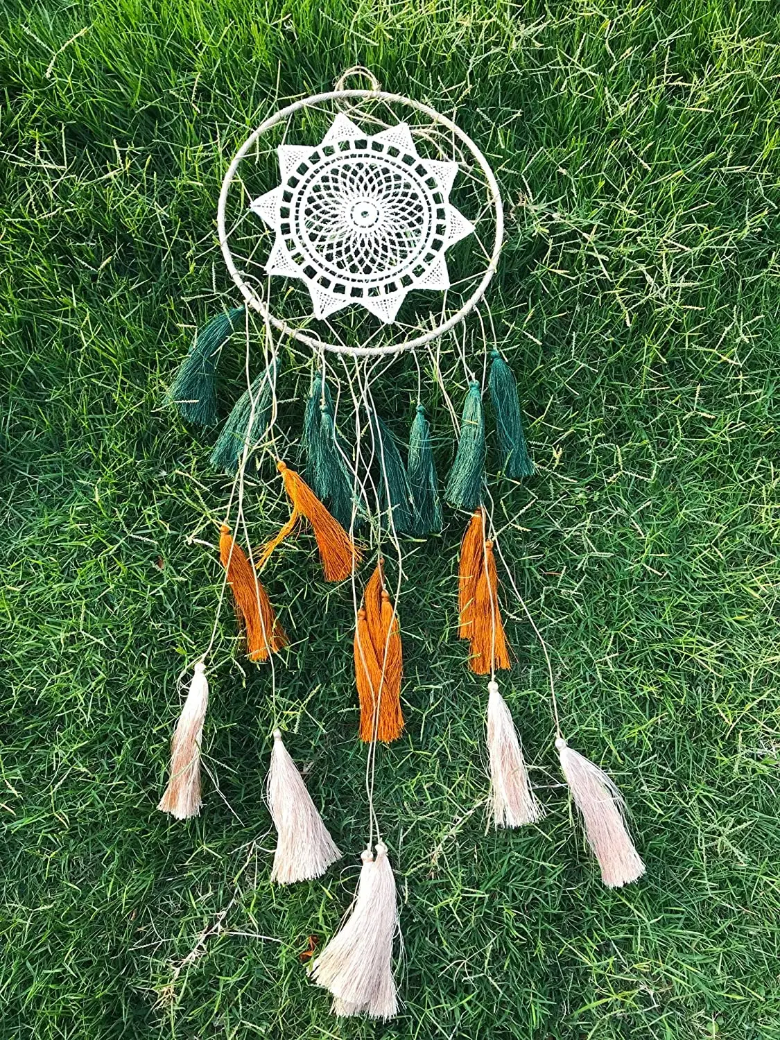 Macrame Ring Lead Metal Ring Cherokee Custom Metal Hoop Making Handmade  Indian Macrame Ring Dream Catcher, image size:1125x1500