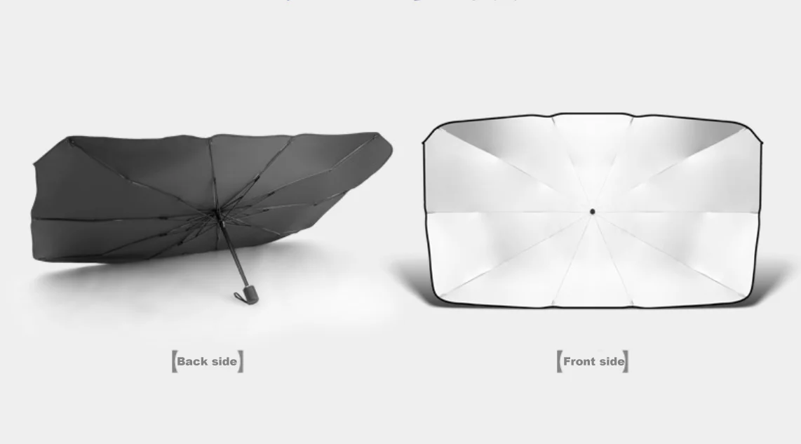 Car OEM Auto Front Solar Windshield Motorized Foldable Umbrella Sunshade Compatible with Most Vehicle UV Window Sun Shade