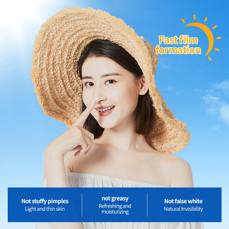 Оптовая продажа частная торговая марка уход за кожей лица успокаивающий солнцезащитный крем с алоэ Солнцезащитный