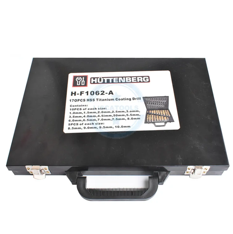 Rennie Tools Box Of 10 X 11.1mm HSS Jobber Drill Bits - Titanium TIN Coated For Steel Non Ferrous Metals Plastics Wood Din338