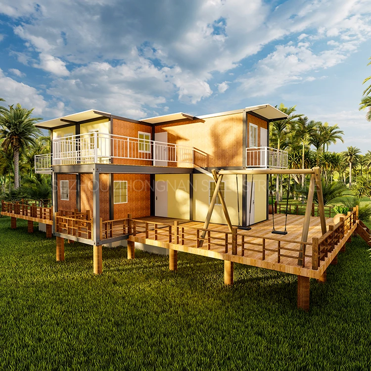 New Design Village Style Fast Assembly Tiny Prefab Flat Packed Houses Containers Live Homes Building