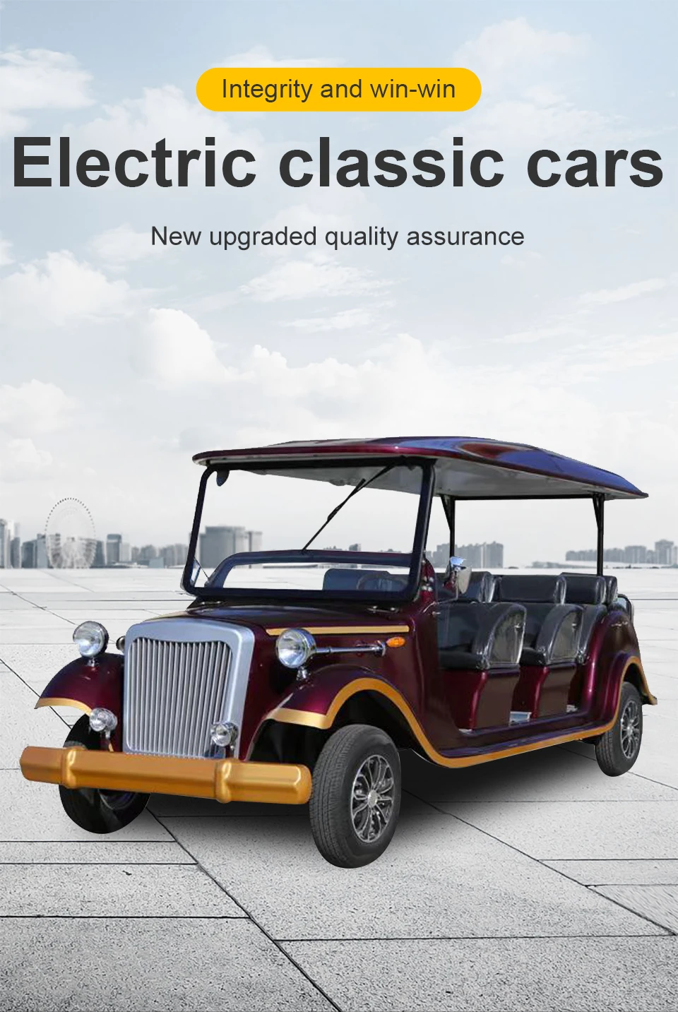 Electric Classic Car Raysince Hot Sales Electric Vintage Car/battery