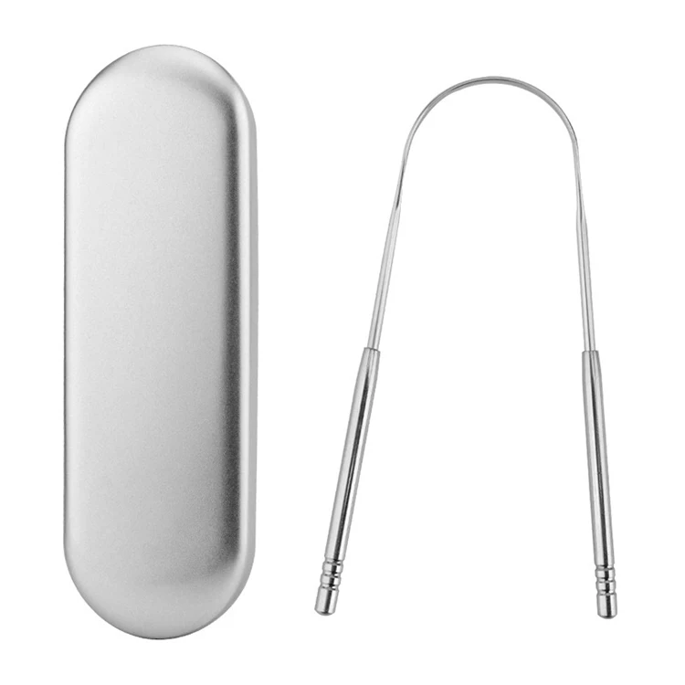 Pack Of 2 Stainless Steel Metal Copper Rose Tongue Clearer Scraper For
