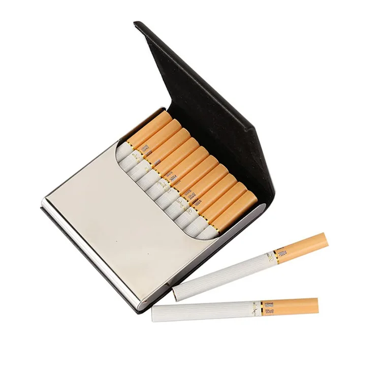 Stainless Steel Cigarette case Metal 10 Stylish Portable Business Cigarette  case Flip Top Men and Women Cigarette case
