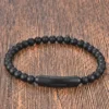 Stainless Steel Leather Bracelet-1