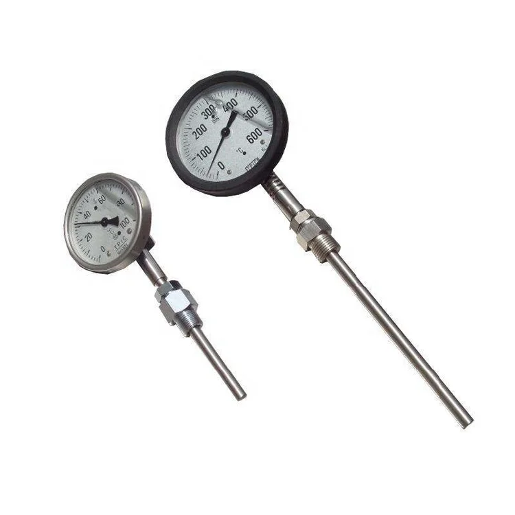 Stainless Steel Dial Type Bottom Connect Industrial Bimetal Thermometer