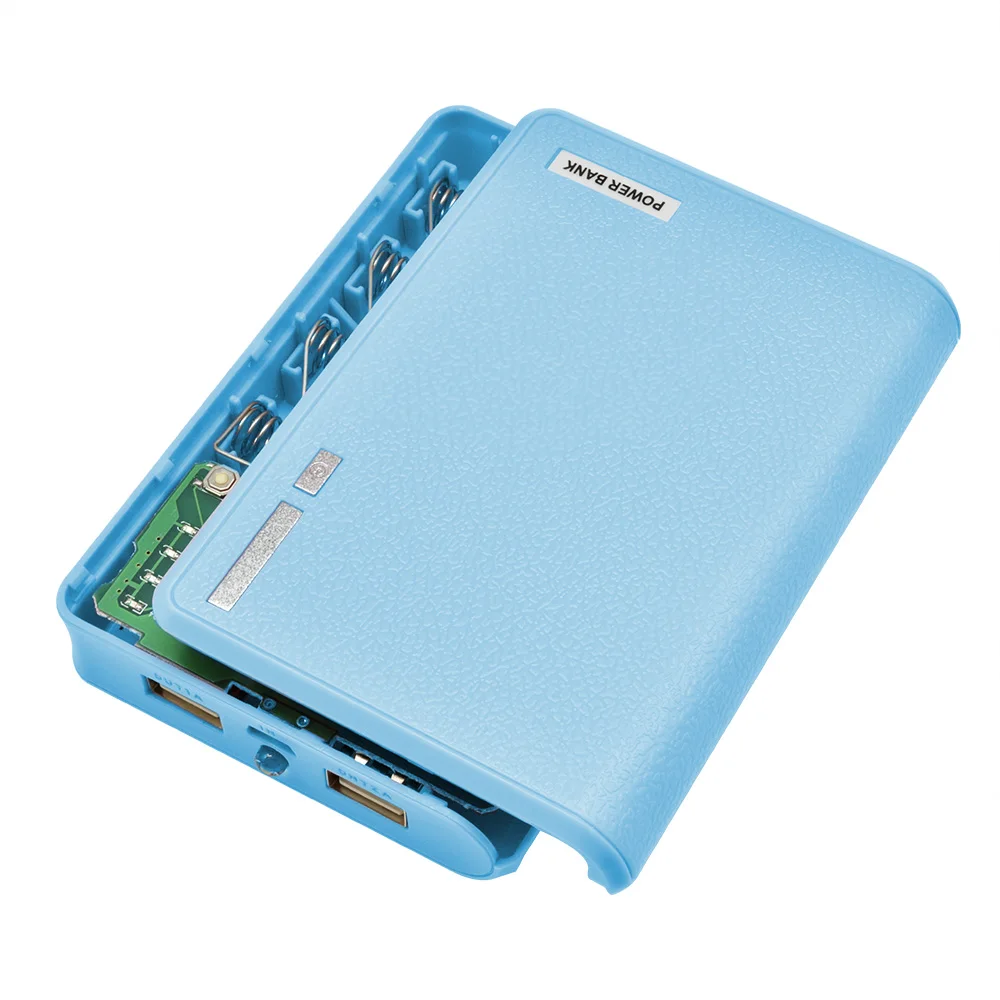 thumbnail image 2 of DIY 20000mAh Dual USB Power Bank Case Kit - Fits 4x 18650 Batteries, For Phone Charger, Multiple Colors 2 of 6