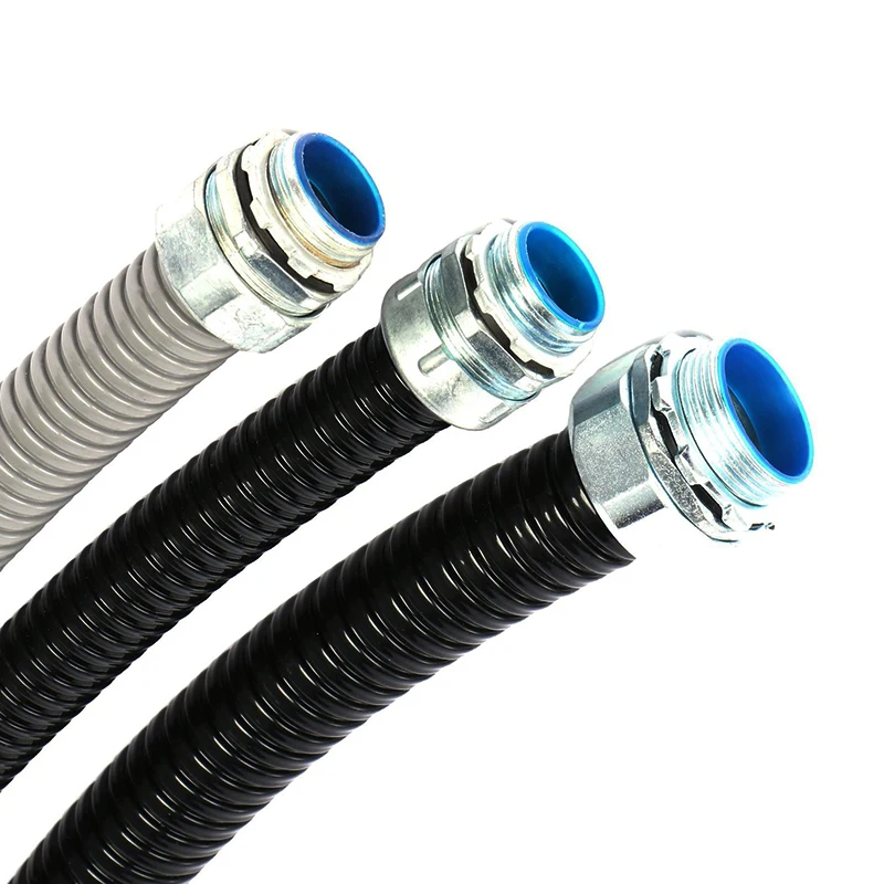 Conduit PVC Coated Liquid Tight 3/16'' 6mm 1/4'' 8mm 3/8'' 12mm 1/2'' 15mm GI Galvanized Stainless Steel Flexible Metal Conduit