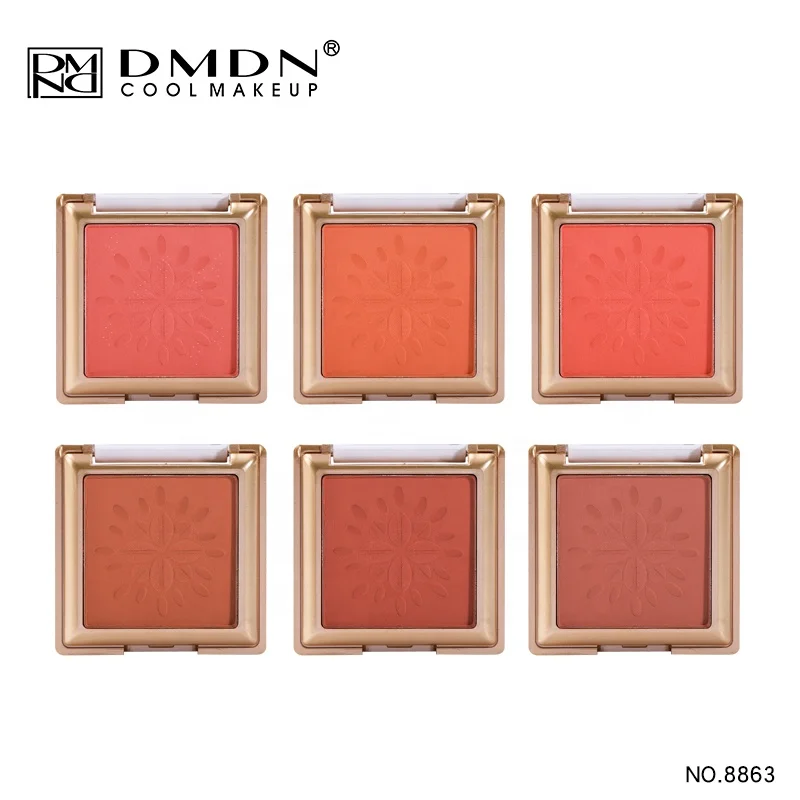 Kaqili Макияж Румяна с высоким пигментом шесть цветов Пудра Мерцающие для