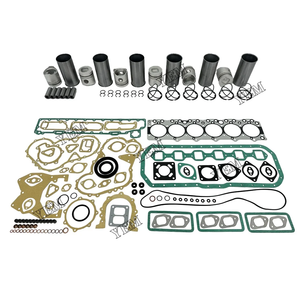 For Isuzu 6BB1 Cylinder Liner Kit With Gasket Set Engine Rebuild Kit 5