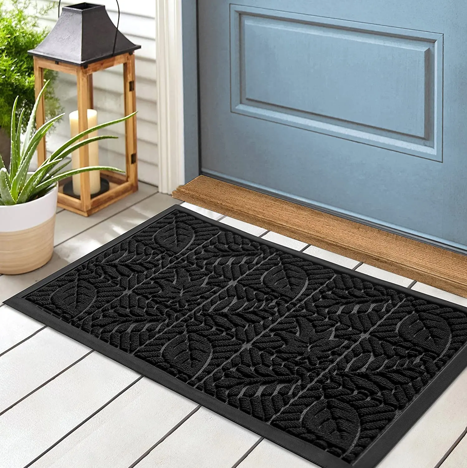 Buy Geometric Pattern PP Rubber Large Door and Floor Mat (45x75cm