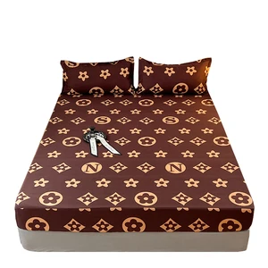 Wholesale 100%polyester Colorful Cartoon Single Full Size Bed Sheet Queen king Fitted Sheet