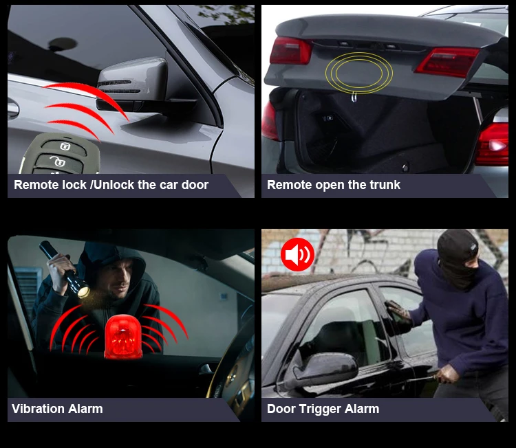 Best Car Alarm Anti Hijacking One Way Car Alarm Security System With