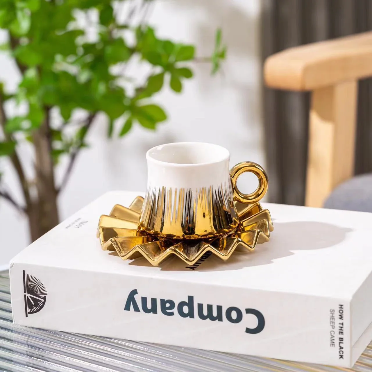 Espresso Ceramic Coffee Cup and Saucer Latte Cup Tea Cup Hotel Coffee Set