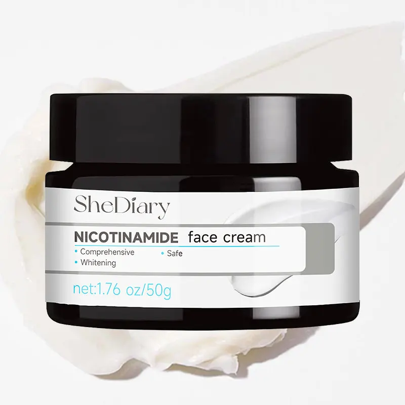 Crema facial para blanquear la piel, eliminador de manchas oscuras y pecas con nicotinamida de marca privada SheDiary, para nutrir la piel