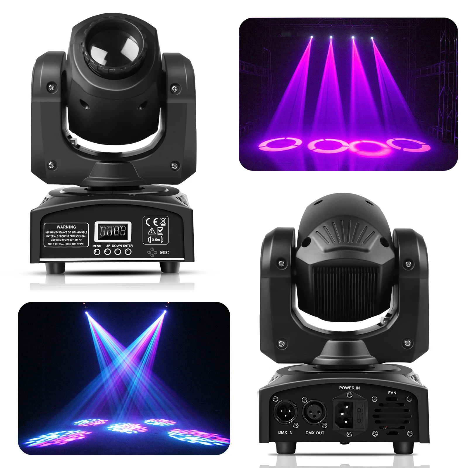 30w Rgbw Led Mini Stage Light Gobo Beam Moving Head Dj Disco Rgbw Stage