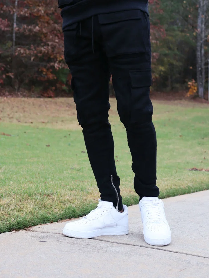 Cargo Sweatpants Plain Fashion High Quality Multiple Pockets Pants Jogger Track Custom Cargo Pants Men gallery 6
