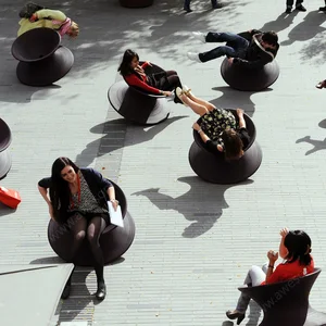 Fun LED Gyro Chair Plastic Spinning Stool with Colorful Lights for Outdoor Lounges Play Areas Hotels Living Rooms