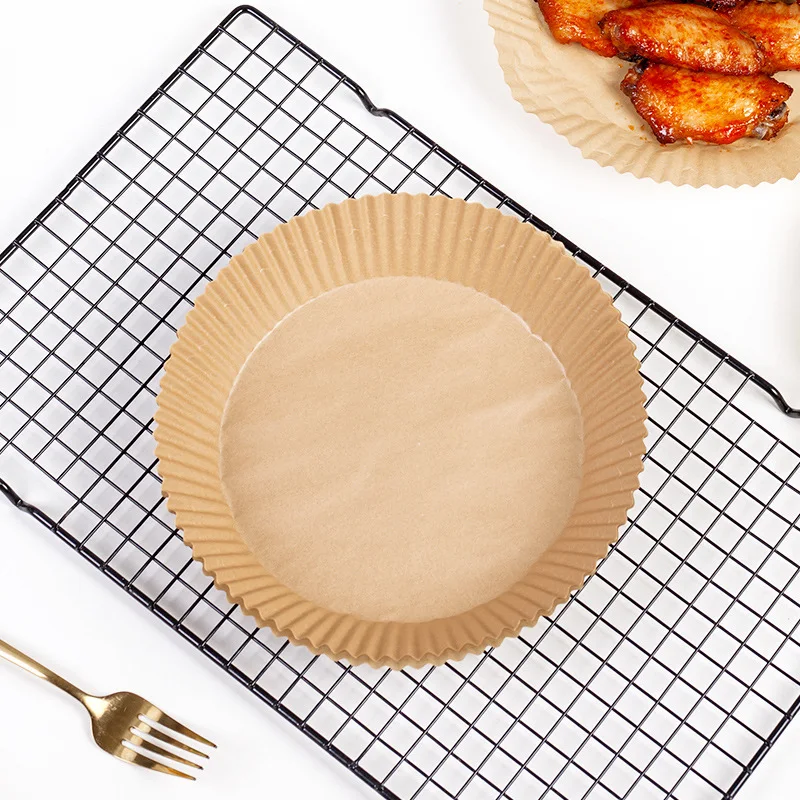Beigu 50pcs/pack White Baking Parchment Paper Hot Selling Round Air Fryer Paper for Food Cake Pizza Snack Use