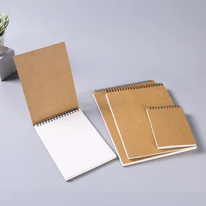 Wholesale A4 Spiral Sketchbook for Children Cute Mini DIY Blank Watercolor Drawing with Custom Logo Leather Cover Perfect Gift