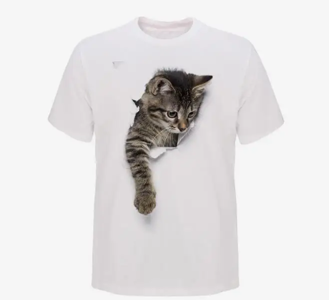 Men Custom 3D Design Clothes High Quality Male Tops Wholesale Fashion Cotton White T Shirt