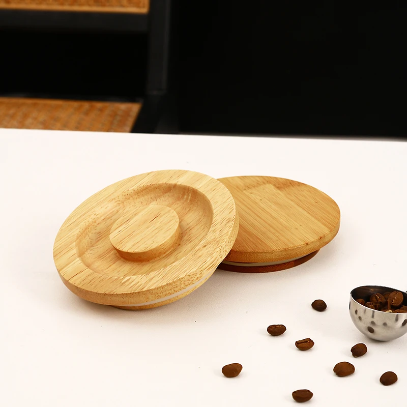 Ceramic Food Storage Jar Canister with Airtight Wooden Lid Modern Design Food Canisters Loose Tea Coffee Sugar Spice Nuts Snacks factory