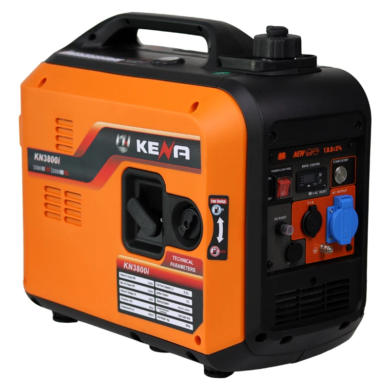 50Hz Ultra Sessiz Seri 1,8kW 2kW 2,5kW 3kW 3,5kW 4,5kW 6kW 6,5kW Sessiz İnvertör Jeneratörü Benzinli Taşınabilir İnvertör