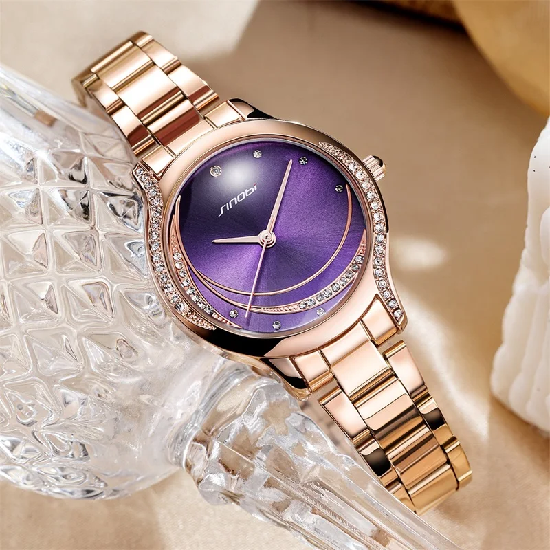 Popular Watch for Women Luxury Rose Gold Stainless Steel