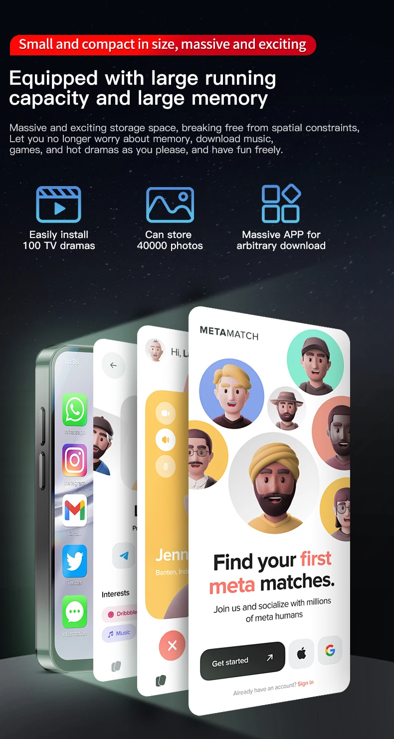 2025 XS19专业迷你手机3.88 “双sim卡3G + 32GB英语法语低价小尺寸美国4G法语西班牙语