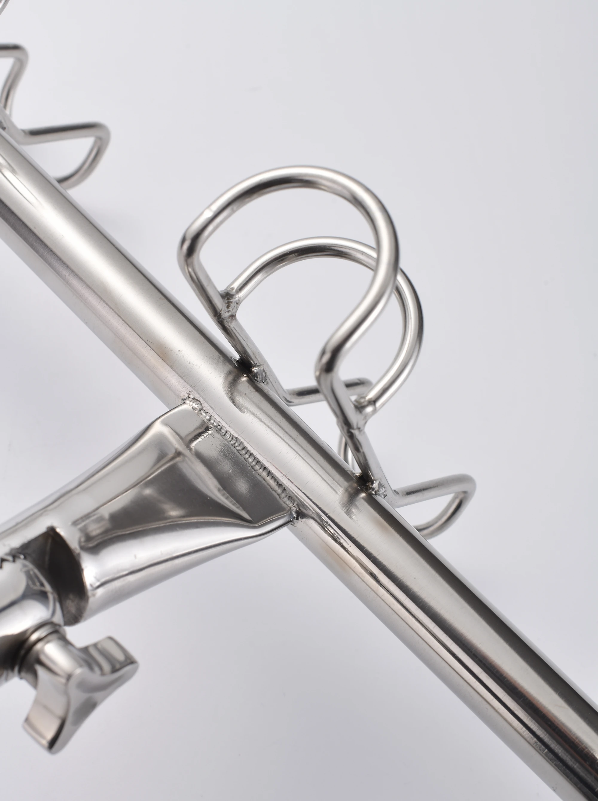 Steel 3 Tube Fishing Rod Holder 3 Tube Stainless Rod Rack Simple Installation For Marine Yacht Boat Hardware Accessory