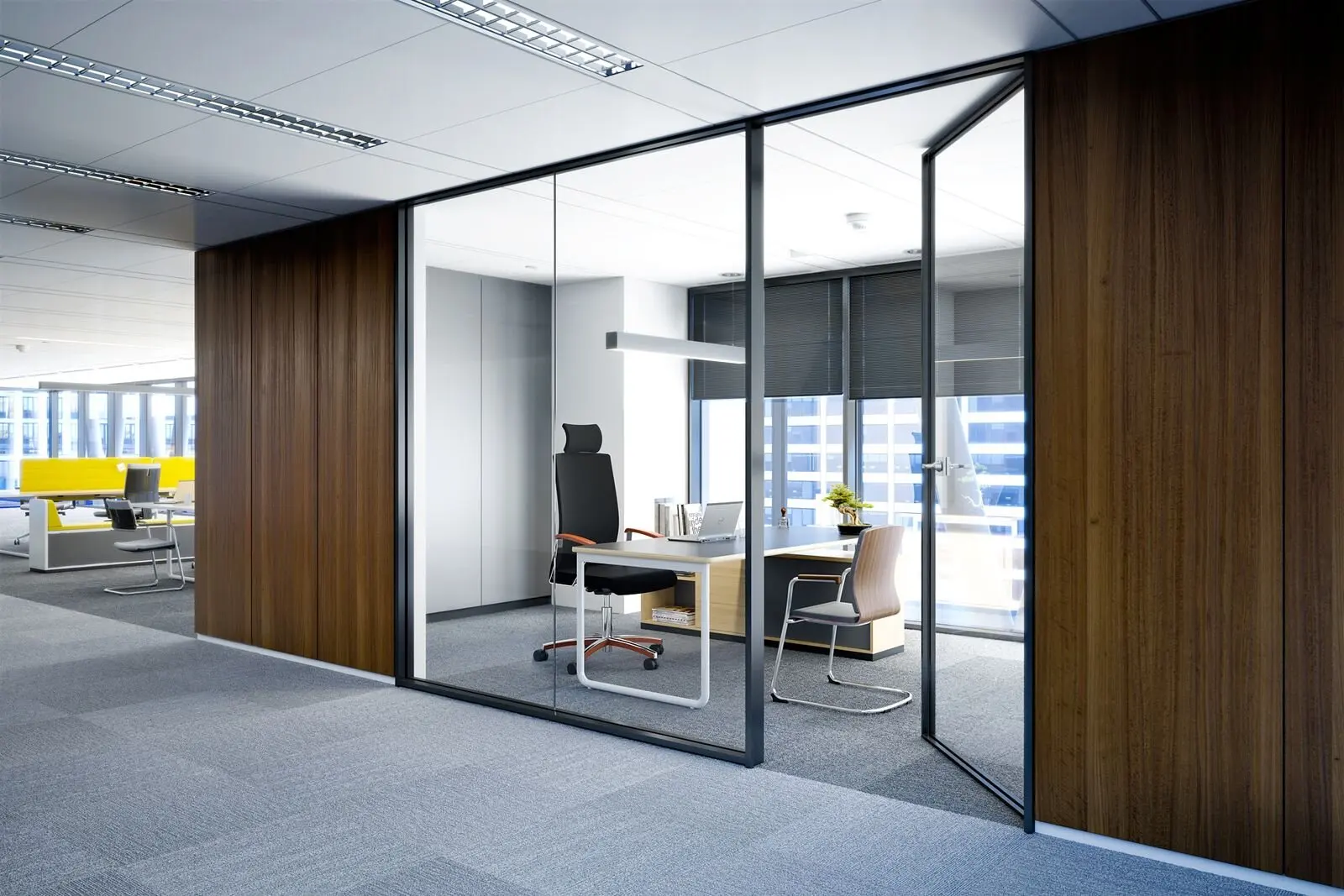 Открытая дверь в кабинет. Современный офис. Современные офисные перегородки. Офисные перегородки современные интерьерные. Современные двери в офис.