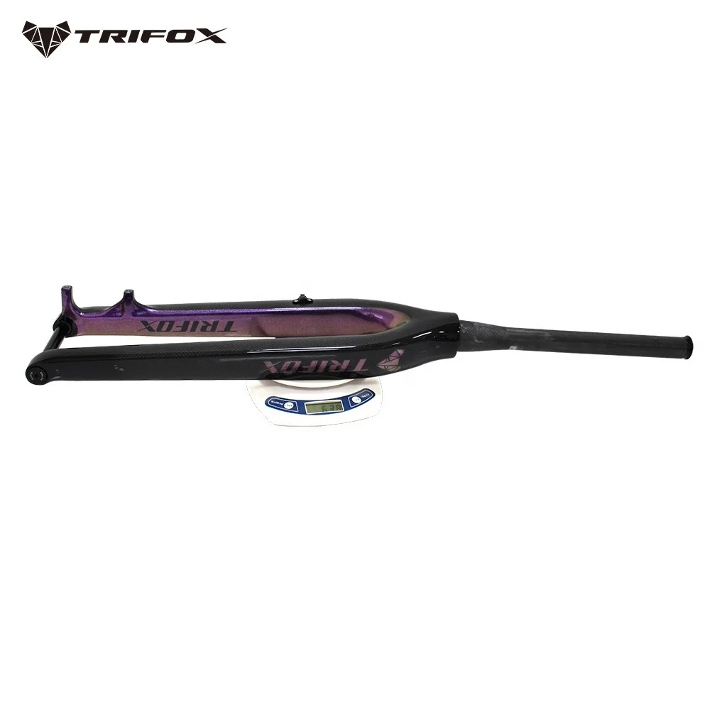 TRIFOX TMK100 углеродная MTB вилка заводская цена 700c дисковый сквозной тормоз 100*15 мм 29er T800 углеродное волокно горный велосипед