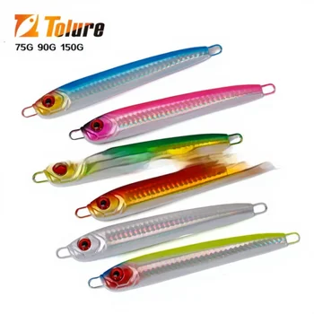 Tuolu Sea Fishing Lure Artificial Metal Jig Big-Head Metal Plate Boat Fishing Full-Water-Column Lead Fish Bait 75g 90g 150g – Metal Jig – view 3