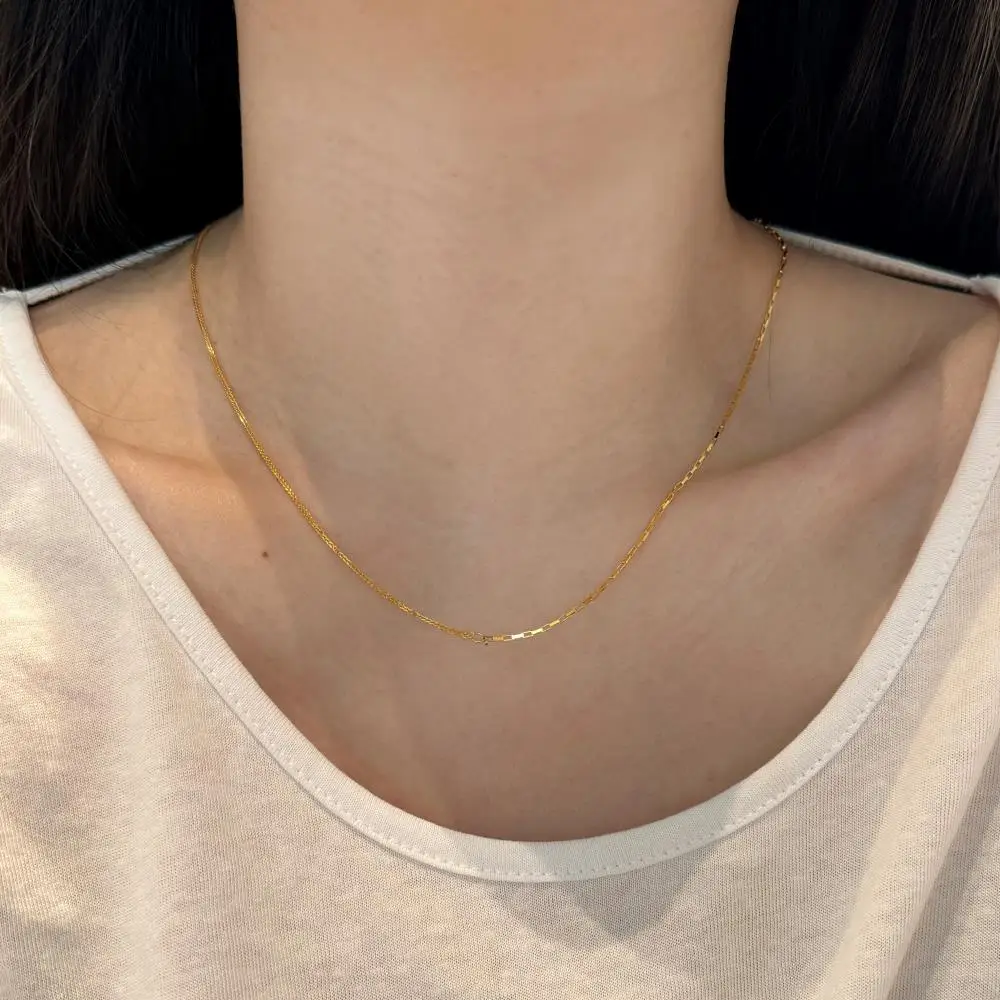 KAKODIY luxury 18K gold plated elegant fashionable 925 sterling silver simple chain Jewelry for Women necklace detail 8