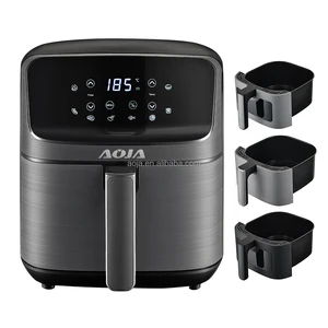 AOJA  4.5L 5L Stainless Steel Air Fryer Oven Oil-Free Smart Healthy Food Electric for Household Use Digital air Fryer