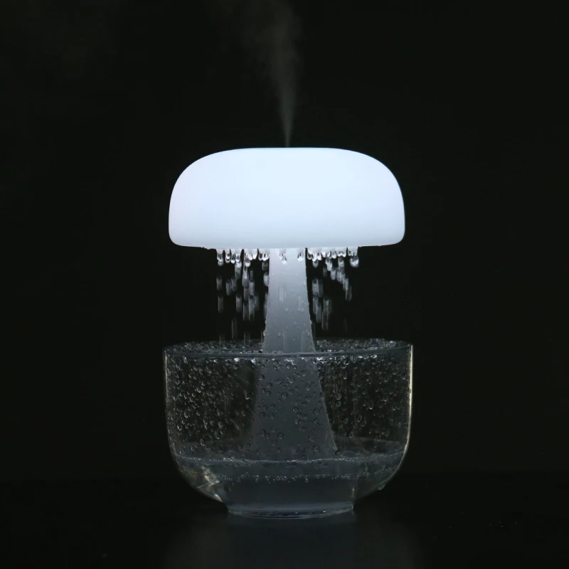 Raindrop Aroma Humidifier with Night Light and White Noise