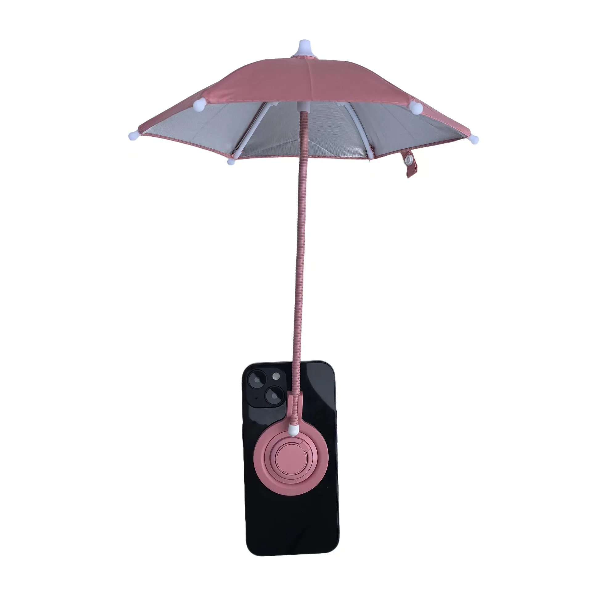 Magnetic Phone Umbrella Outdoor Phone Sun Shade Shield with Flexible Rotatable Phone Ring for iPhone for Magsafe Anti-Glare