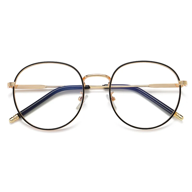 Retro Anti Blue Light Glasses Frame Metal Round Optical Eyeglasses Eyewear for Men Women