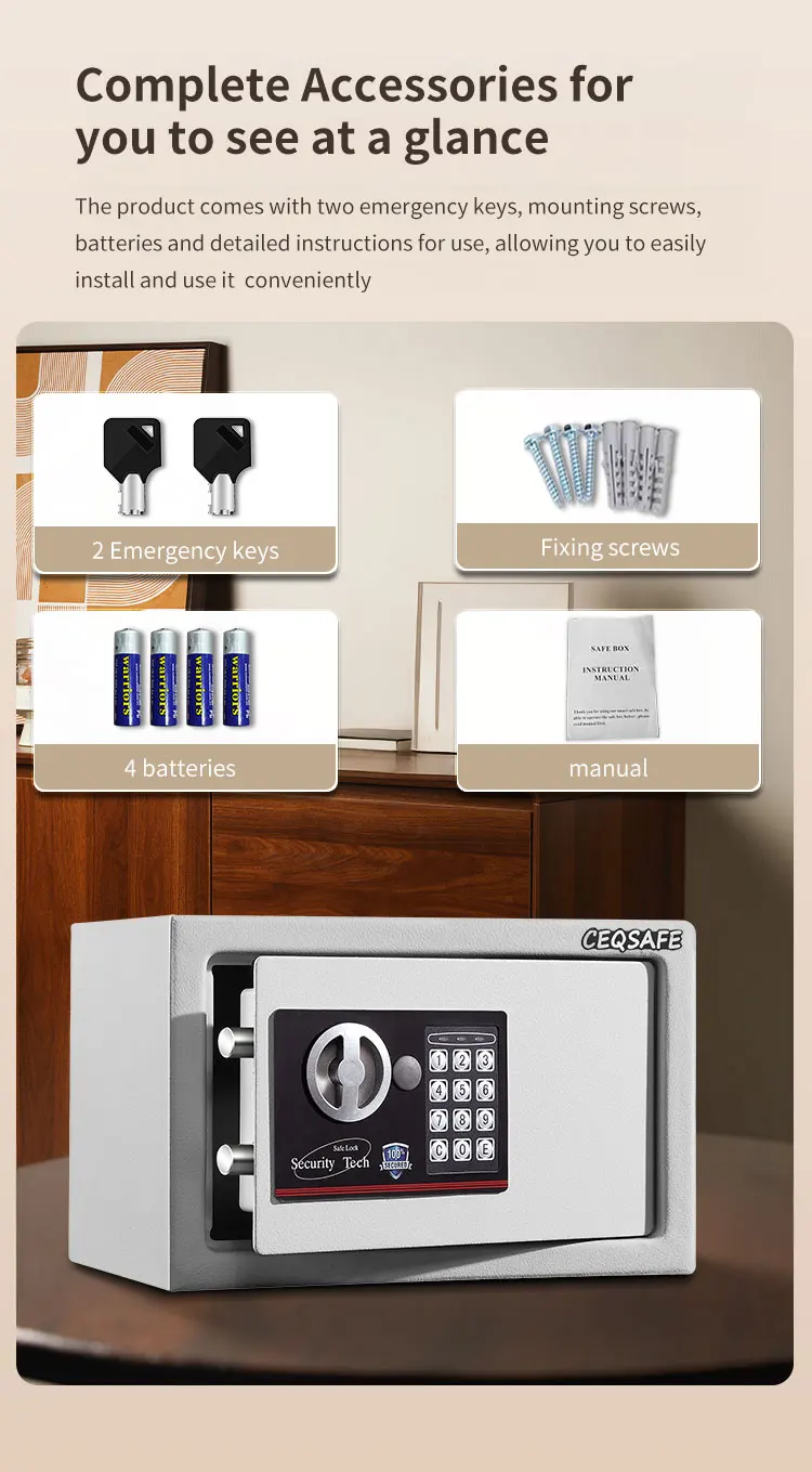 CEQSAFE High Quality Small Size Hotel Room Safe Box Mini Money Safety Box supplier