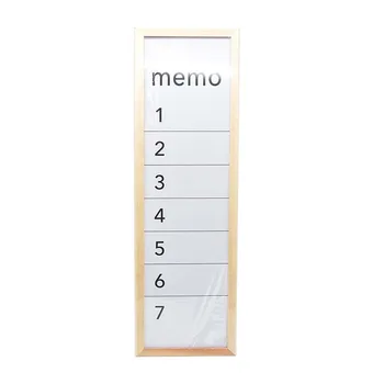 Natural wood frame Magnetic Weekly calender Dry Erase White Board Notice Board for Home Office use
