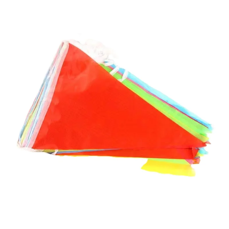 High Quality plastic colorfull Pennants String Flag Triangle Bunting Banner For Decoration